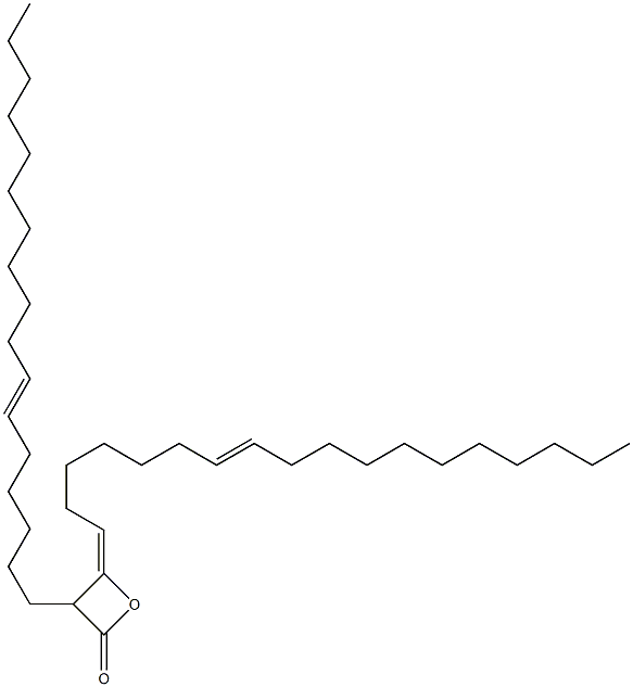 3-(6-Heptadecenyl)-4-(7-octadecen-1-ylidene)oxetan-2-one Structure