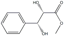 (αS,βR)-α,β-ジヒドロキシベンゼンプロピオン酸メチル 化学構造式