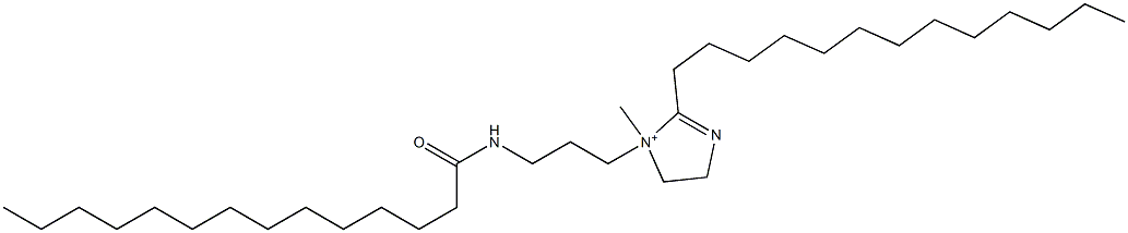 [4,5-Dihydro-1-methyl-1-[3-[(1-oxotetradecyl)amino]propyl]-2-tridecyl-1H-imidazol]-1-ium 结构式