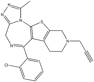 1-Methyl-6-(2-chlorophenyl)-9-[2-propynyl]-7,8,9,10-tetrahydro-4H-pyrido[4',3':4,5]thieno[3,2-f][1,2,4]triazolo[4,3-a][1,4]diazepine