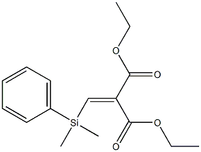 [(Phenyldimethylsilyl)methylene]malonic acid diethyl ester,,结构式