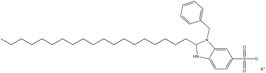 1-Benzyl-2,3-dihydro-2-nonadecyl-1H-benzimidazole-6-sulfonic acid potassium salt Structure