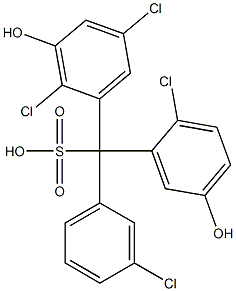 (3-Chlorophenyl)(2-chloro-5-hydroxyphenyl)(2,5-dichloro-3-hydroxyphenyl)methanesulfonic acid