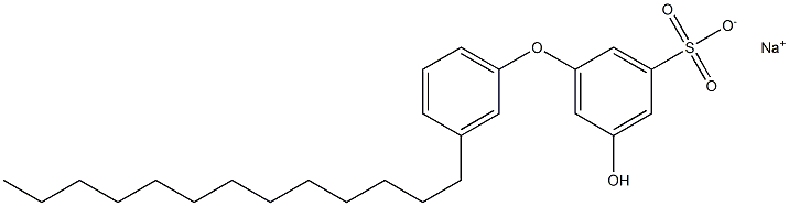 5-Hydroxy-3'-tridecyl[oxybisbenzene]-3-sulfonic acid sodium salt,,结构式