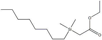 2-[ジメチル(オクチル)シリル]酢酸エチル 化学構造式