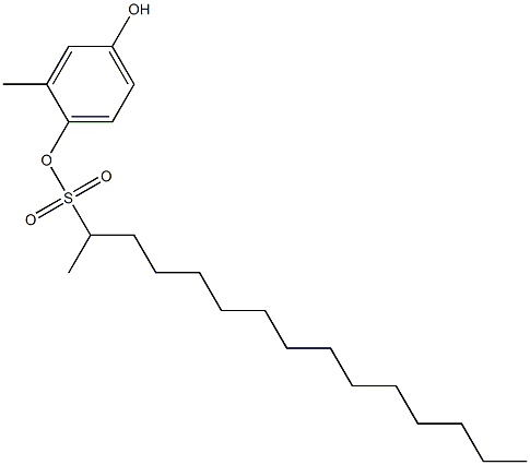 2-Pentadecanesulfonic acid 4-hydroxy-2-methylphenyl ester 结构式