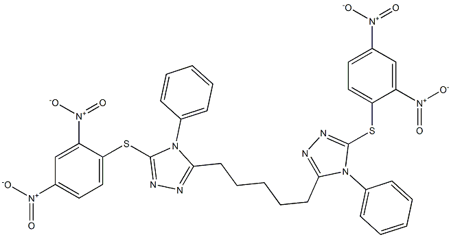  5,5'-(1,5-Pentanediyl)bis[4-(phenyl)-3-(2,4-dinitrophenylthio)-4H-1,2,4-triazole]