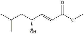 (2E,4R)-4-Hydroxy-6-methyl-2-heptenoic acid methyl ester Structure