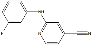 2-(3-Fluorophenylamino)pyridine-4-carbonitrile 结构式