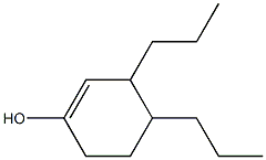 3,4-Dipropyl-1-cyclohexen-1-ol,,结构式