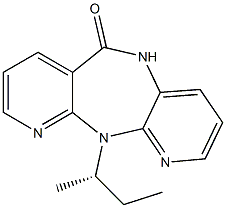 5,11-Dihydro-11-[(S)-sec-butyl]-6H-dipyrido[3,2-b:2',3'-e][1,4]diazepin-6-one 结构式