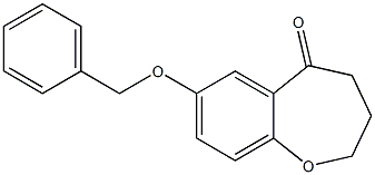 7-(Benzyloxy)-3,4-dihydro-1-benzoxepin-5(2H)-one Structure