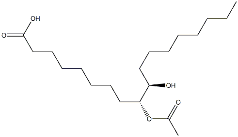 (9R,10R)-9-Acetyloxy-10-hydroxyoctadecanoic acid Struktur