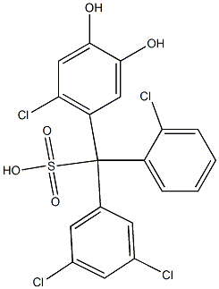 (2-Chlorophenyl)(3,5-dichlorophenyl)(6-chloro-3,4-dihydroxyphenyl)methanesulfonic acid