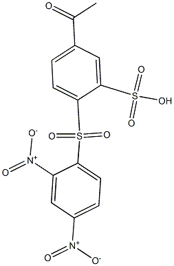 5-Acetyl-2-[(2,4-dinitrophenyl)sulfonyl]benzenesulfonic acid,,结构式