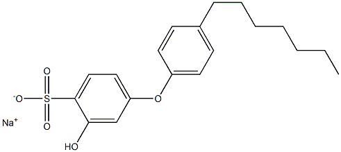 3-Hydroxy-4'-heptyl[oxybisbenzene]-4-sulfonic acid sodium salt,,结构式
