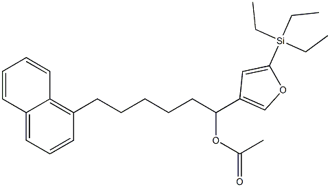 Acetic acid 1-[5-(triethylsilyl)-3-furyl]-6-(1-naphtyl)hexyl ester,,结构式