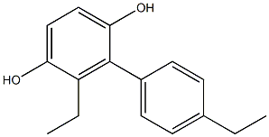 2-(4-Ethylphenyl)-3-ethylbenzene-1,4-diol,,结构式