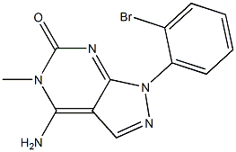 4-Amino-1-(2-bromophenyl)-5-methyl-1H-pyrazolo[3,4-d]pyrimidin-6(5H)-one Struktur