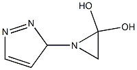 3-(2,2-Dihydroxy-1-aziridinyl)-3H-pyrazole Struktur