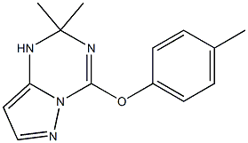 4-(4-Methylphenoxy)-2,2-dimethyl-1,2-dihydropyrazolo[1,5-a]-1,3,5-triazine,,结构式