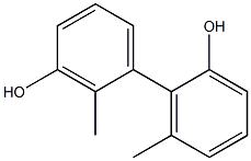 2,6-ジメチル-1,1'-ビフェニル-2',3-ジオール 化学構造式