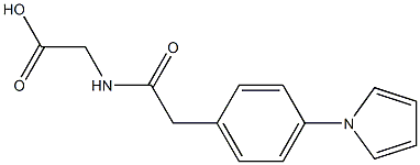 N-[[4-(1H-Pyrrol-1-yl)phenyl]acetyl]glycine 结构式