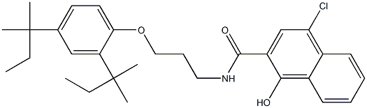 1-Hydroxy-4-chloro-N-[3-(2,4-di-tert-pentylphenoxy)propyl]-2-naphthamide Struktur