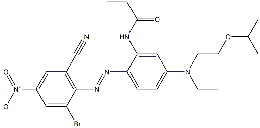 2-Bromo-4-nitro-6-cyano-2'-propionylamino-4'-[N-ethyl-N-(2-isopropoxyethyl)amino]azobenzene