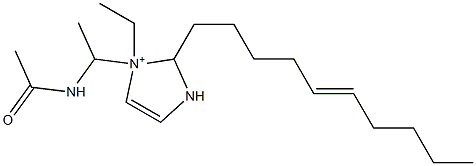 1-[1-(Acetylamino)ethyl]-2-(5-decenyl)-1-ethyl-4-imidazoline-1-ium,,结构式
