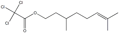 Trichloroacetic acid 3,7-dimethyl-6-octenyl ester,,结构式