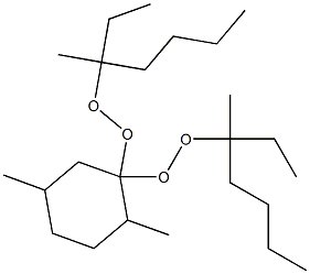 2,5-ジメチル-1,1-ビス(1-エチル-1-メチルペンチルペルオキシ)シクロヘキサン 化学構造式