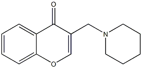 3-[Piperidinomethyl]-4H-1-benzopyran-4-one,,结构式