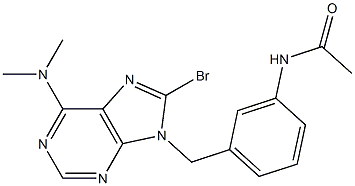 6-Dimethylamino-8-bromo-9-(3-acetylaminobenzyl)-9H-purine