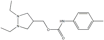 4-Methylphenylcarbamic acid 1,2-diethylpyrazolidin-4-ylmethyl ester,,结构式