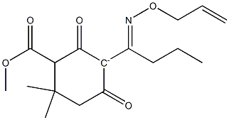  4,4-Dimethyl-2,6-dioxo-5-(methoxycarbonyl)-1-[1-[(2-propenyloxy)imino]butyl]cyclohexan-1-ide