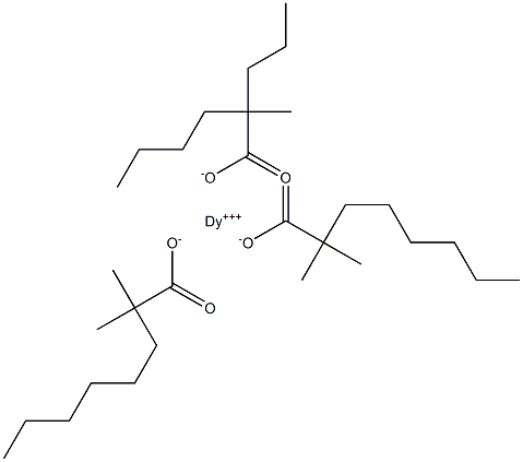 Dysprosium(III)bis(2,2-dimethyloctanoate)(2-methyl-2-propylhexanoate) 结构式