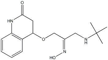 1-[(1,2,3,4-Tetrahydro-2-oxoquinolin)-4-yloxy]-3-tert-butylaminoacetone (Z)-oxime Structure