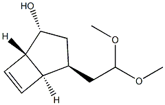 (1S,2R,4S,5S)-4-(2,2-ジメトキシエチル)ビシクロ[3.2.0]ヘプタ-6-エン-2-オール 化学構造式
