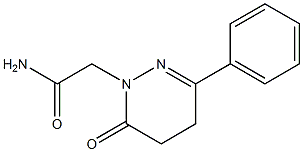 3-フェニル-5,6-ジヒドロ-6-オキソピリダジン-1(4H)-アセトアミド 化学構造式
