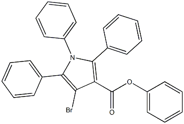 4-Bromo-1,2,5-triphenyl-1H-pyrrole-3-carboxylic acid phenyl ester Structure