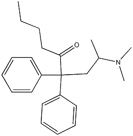 2-Dimethylamino-4,4-diphenyl-5-nonanone Structure