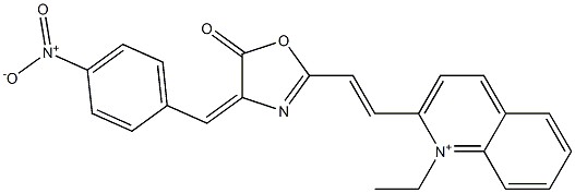 1-Ethyl-2-[2-[[4-(4-nitrobenzylidene)-4,5-dihydro-5-oxooxazol]-2-yl]ethenyl]quinolinium