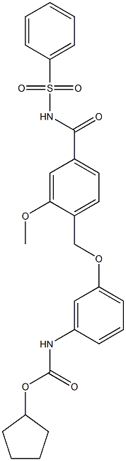  4-[3-(Cyclopentyloxycarbonylamino)phenoxymethyl]-3-methoxy-N-(phenylsulfonyl)benzamide