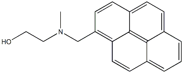 1-[N-(2-ヒドロキシエチル)メチルアミノメチル]ピレン 化学構造式