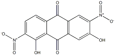 1,7-Dihydroxy-2,6-dinitroanthraquinone Struktur