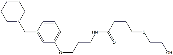 N-[3-[3-(Piperidinomethyl)phenoxy]propyl]-2-[2-[(2-hydroxyethyl)thio]ethyl]acetamide Structure