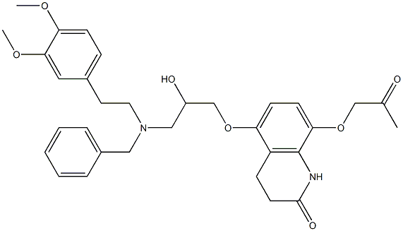 8-Acetonyloxy-5-[3-[N-benzyl-N-(3,4-dimethoxyphenethyl)amino]-2-hydroxypropoxy]-3,4-dihydro-2(1H)-quinolinone|