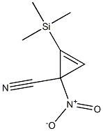 2-(トリメチルシリル)-1-ニトロ-2-シクロプロペン-1-カルボニトリル 化学構造式