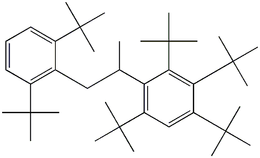 2-(2,3,4,6-Tetra-tert-butylphenyl)-1-(2,6-di-tert-butylphenyl)propane Structure